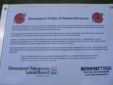 Devonport Field of Remembrance
