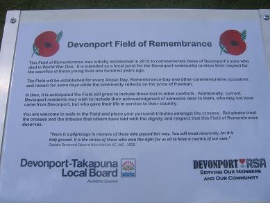 Devonport Field of Remembrance