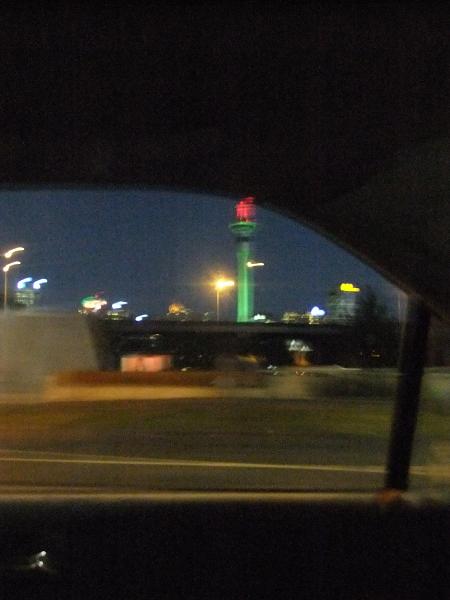 Sky Tower at night