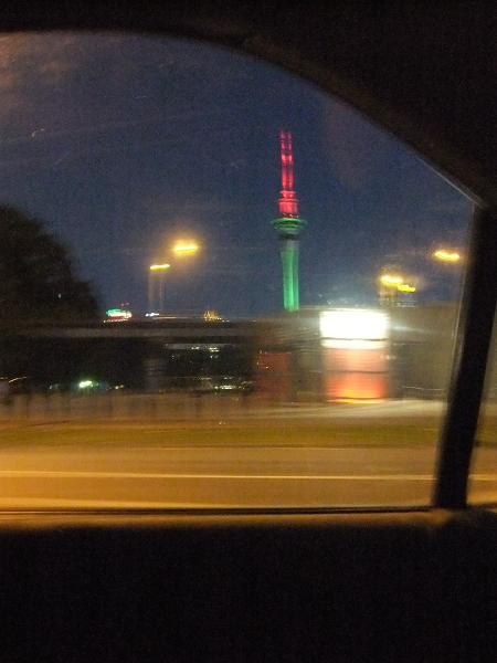 Sky Tower at night