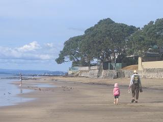 walk from Milford beach to Takapuna beach